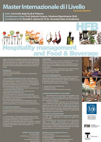 Master Internazionale di I Livello: HFB Hospitality management and Food & Beverage